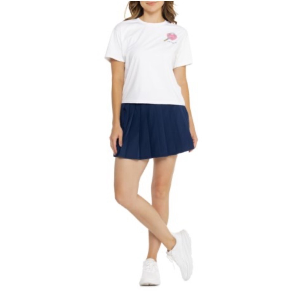 NWT Life is Good Women’s Tennis Graphic shirt and pleated skort set Size XL